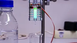 In the lab - protein purification with UV light