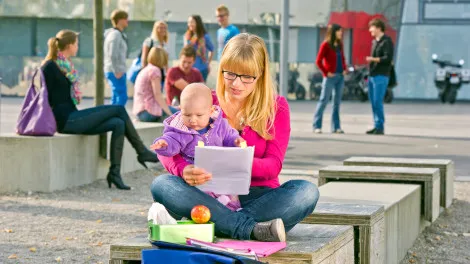 Student with child