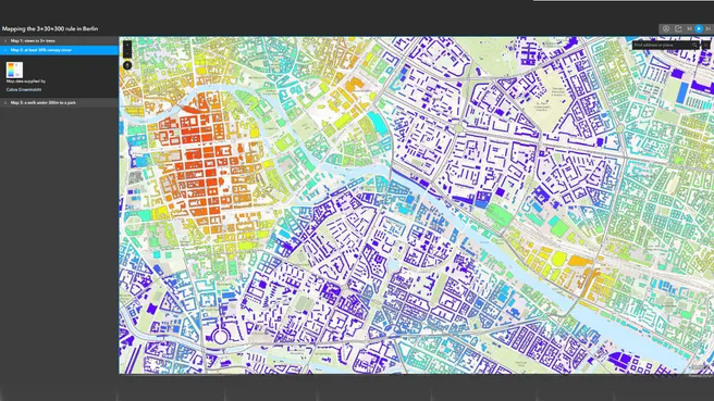 Mapsample tree distribution RMIT Univerisity with TUM